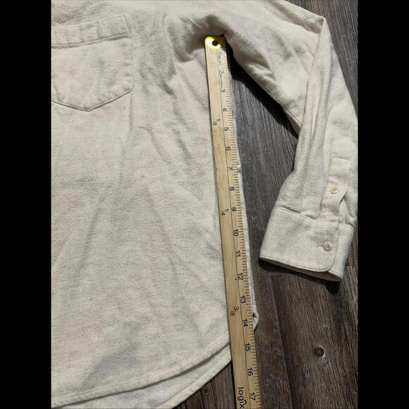 Madewell Cotton Ivory Button Quiet Luxury Double Pocket Womens Work Shirt Medium - Picture 8 of 14